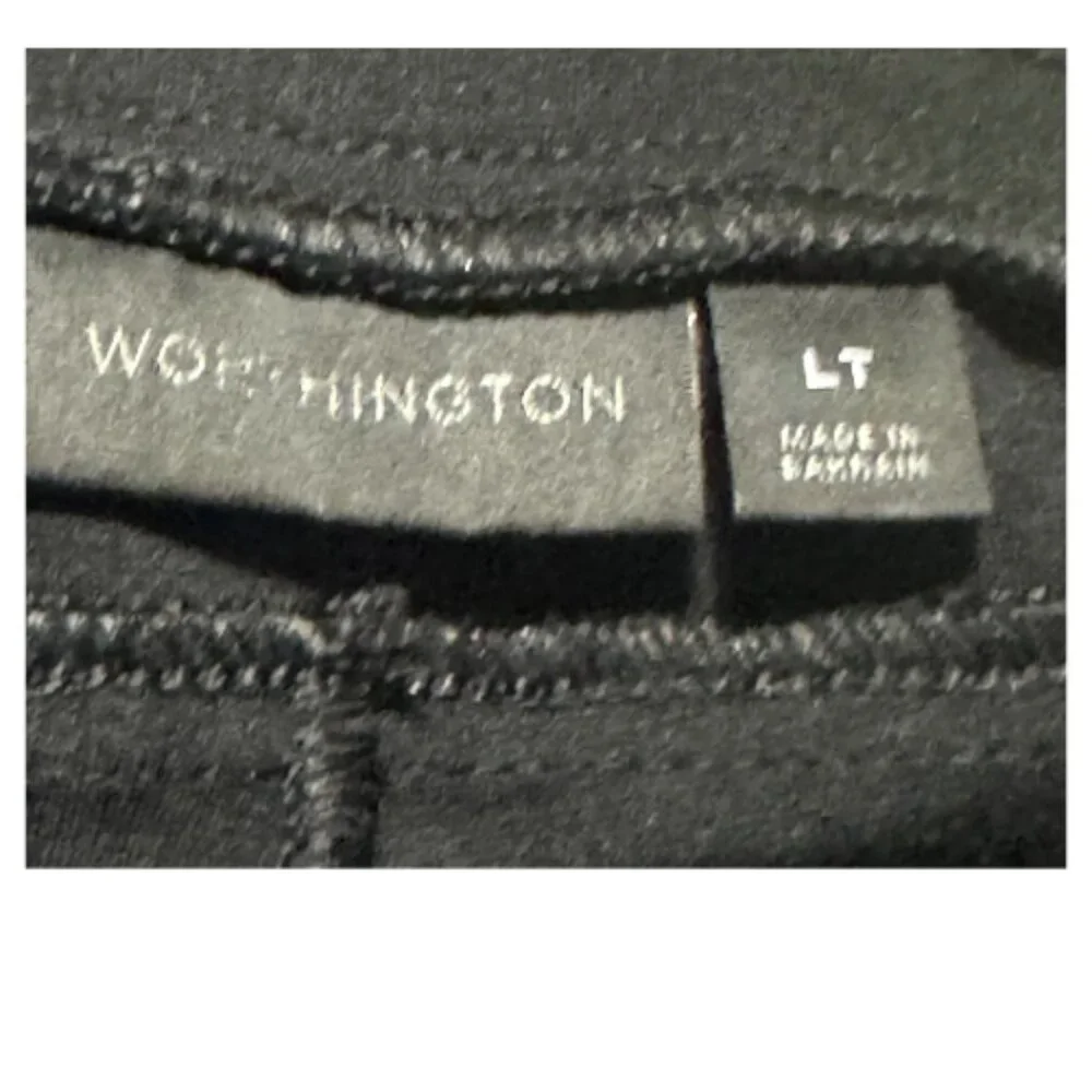 Women Black Faux Leather Pants Size LP